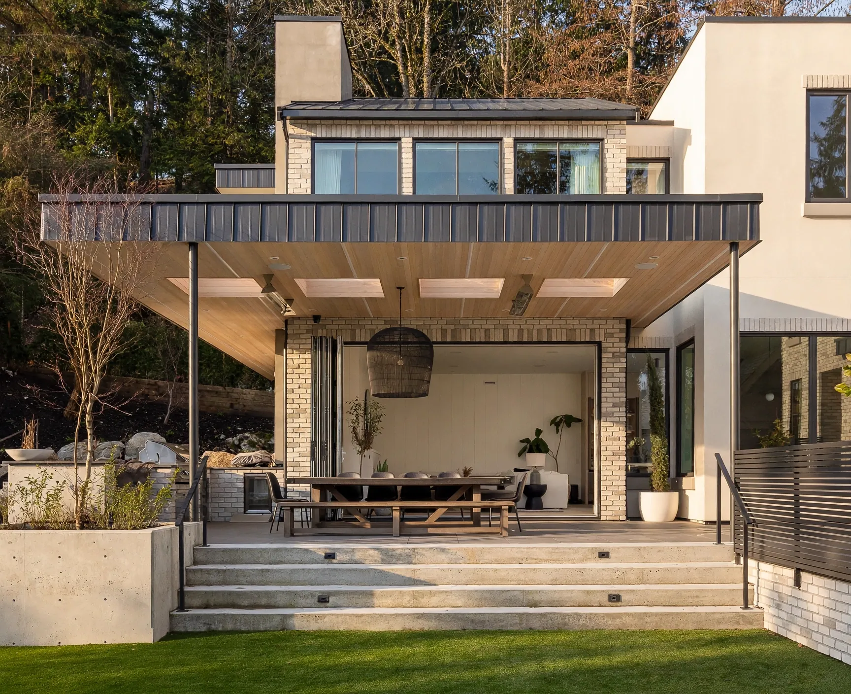 Altamont covered outdoor living area